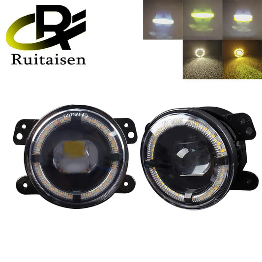 4 Inch 60W LED Fog Lights Car LED Fog Lights 6000LM Driving Bumper