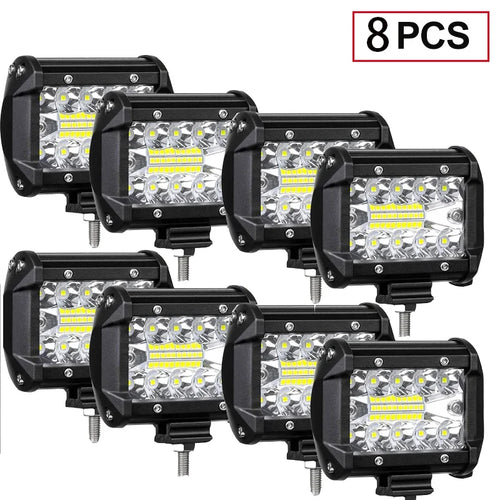 60W LED Work Light Bars 4Inch Spotlight Waterproof Driving Fog Light