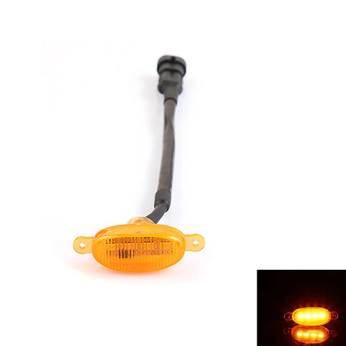 Universal Car Front LED Grille Light Smoked Amber White 4LED Grill