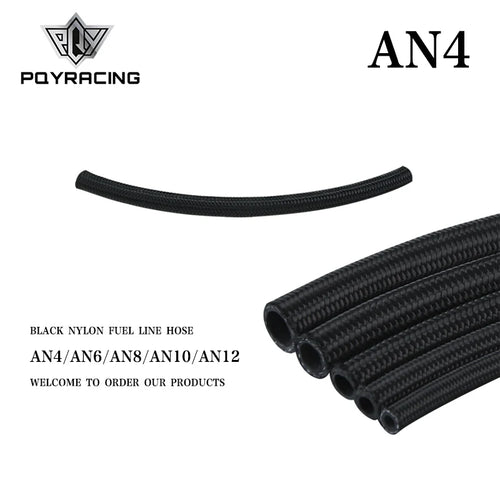 4 6 8 10AN AN4 AN6 AN8 AN10 Pro's Lite Black Racing Hose Fuel Oil Line