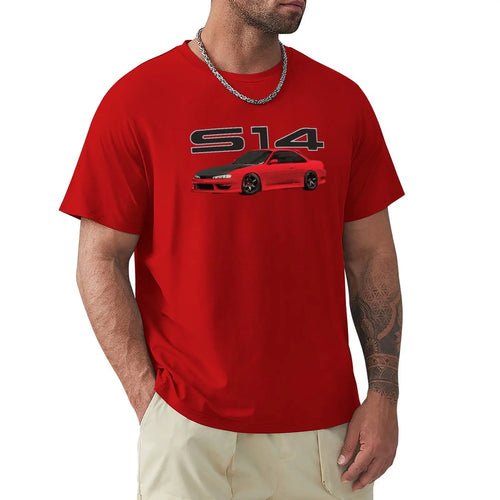 Flame Red 240 sx S14 240 Kouki T-Shirt heavyweights Blouse mens