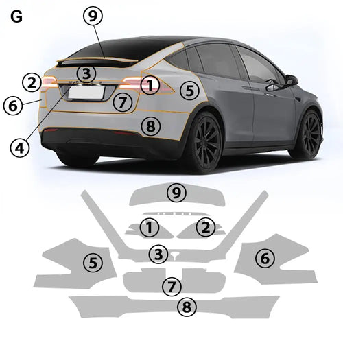 TPU Car Bumper Paint Protection Film for Tesla Model X 2016-2021 2022