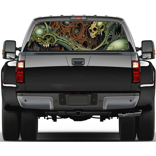 Abstract Psychedelic Monster Car Rear Window Decal Fit