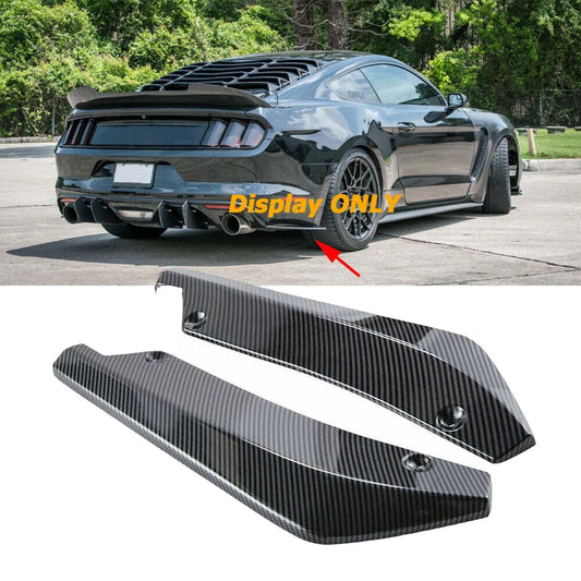 2pcs Rear Bumper Splitter Lip Diffuser Canard Spoiler Body Kit