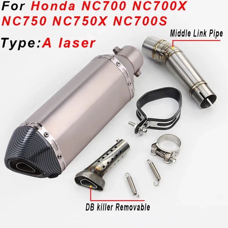 Slip On For Honda NC700 NC700X NC750 NC750X NC750S Motorcycle Exhaust