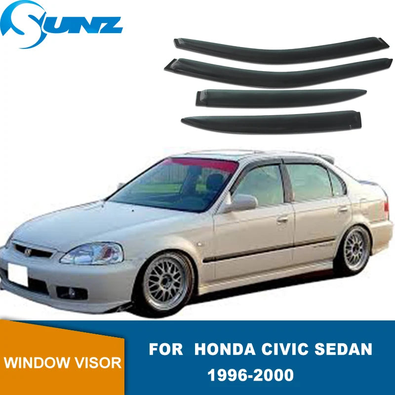 Side Window Deflector For Honda Civic Sedan 1996 1997 1998 1999 2000