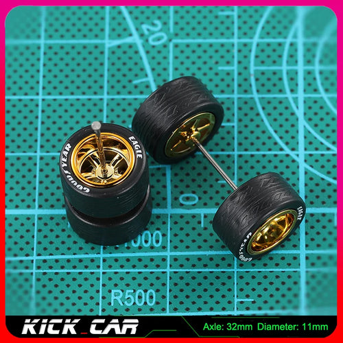 1/64 Model Car Wheels With Rubber Tires 1 Set(4pcs)  ABS Basic