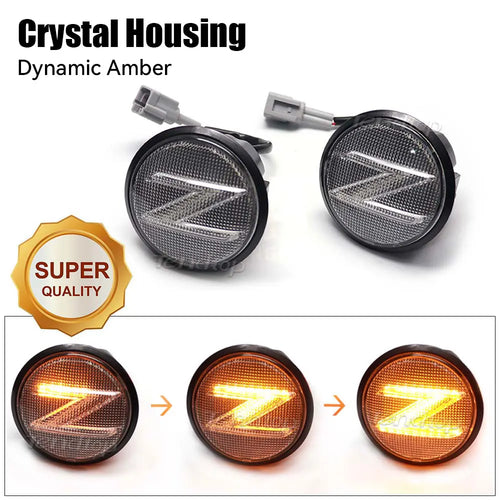 2X Turn Signal Dynamic Light LED Flashing Side Marker Lamp White