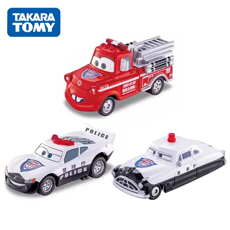 TAKARA TOMY Tomica Disney C-36 Lightning McQueen Police Car C-38 Mater