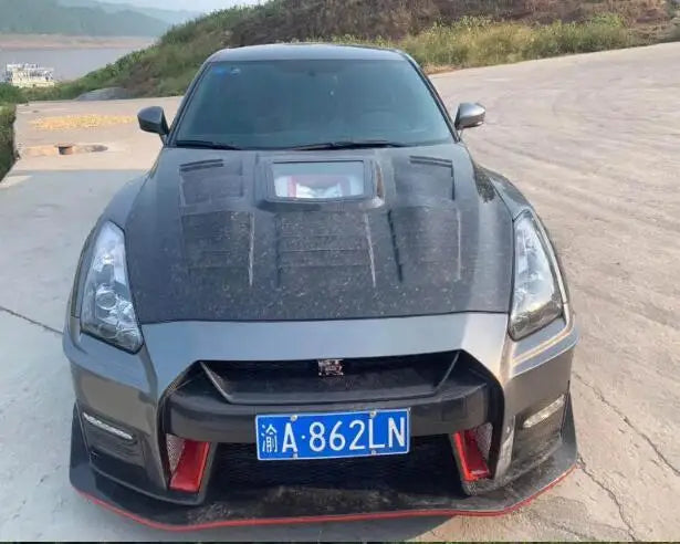 Real Forging Carbon Fiber Transparent Bonnet For Nissan GT-R GTR R35