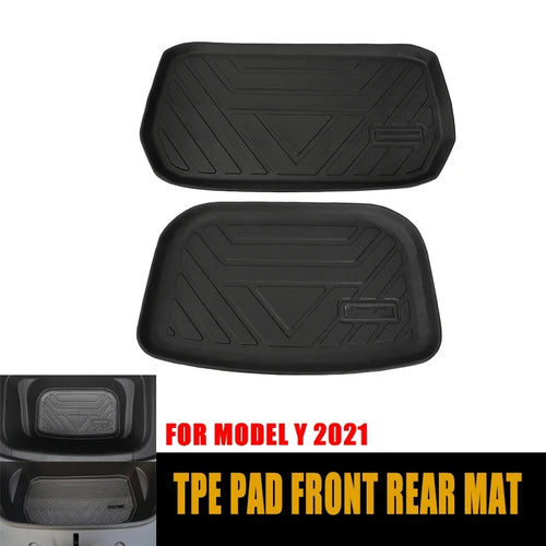 TPE Pad Front Rear Mat For Tesla Model Y 2019-2023 Model 3 2021-2023