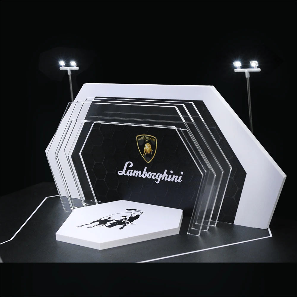 Timemicro+MoreArt 1:64 Lamborghini Auto Show booth light version