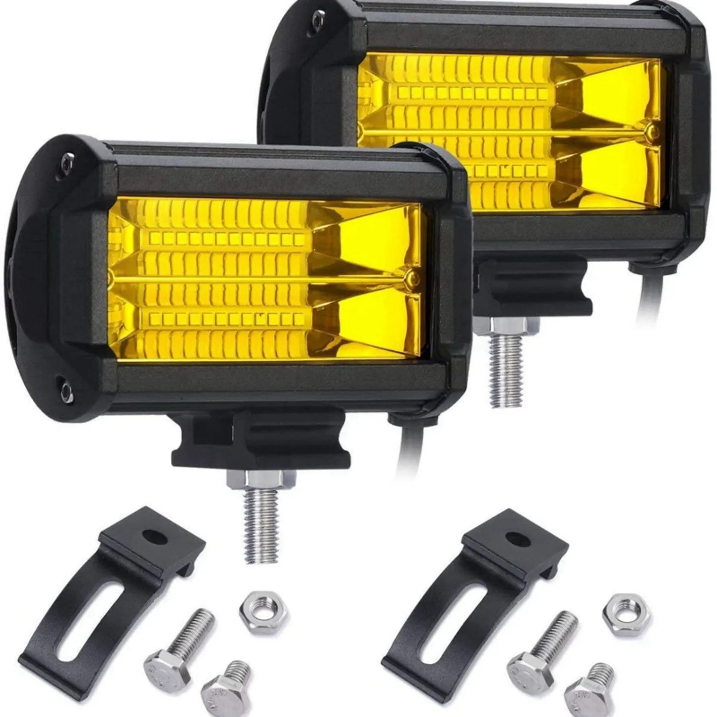 2X 5 Inch 72W LED Work Lights Waterproof Off Road Pod Fog Lights