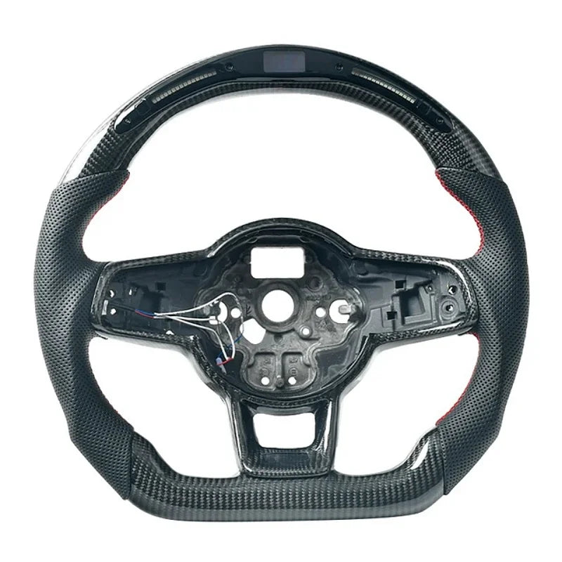 Real Carbon Fiber Steering Wheel For Volkswagen VW Golf MK7 GTI R GTE