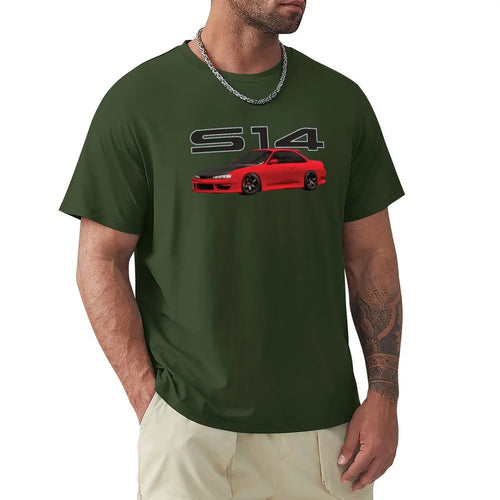 Flame Red 240 sx S14 240 Kouki T-Shirt heavyweights Blouse mens