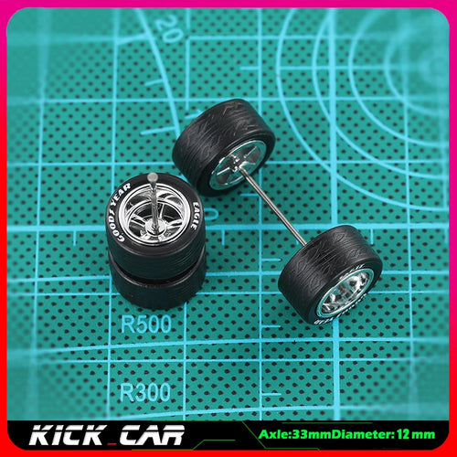 1/64 Model Car Wheels With Rubber Tires 1 Set(4pcs)  ABS Basic