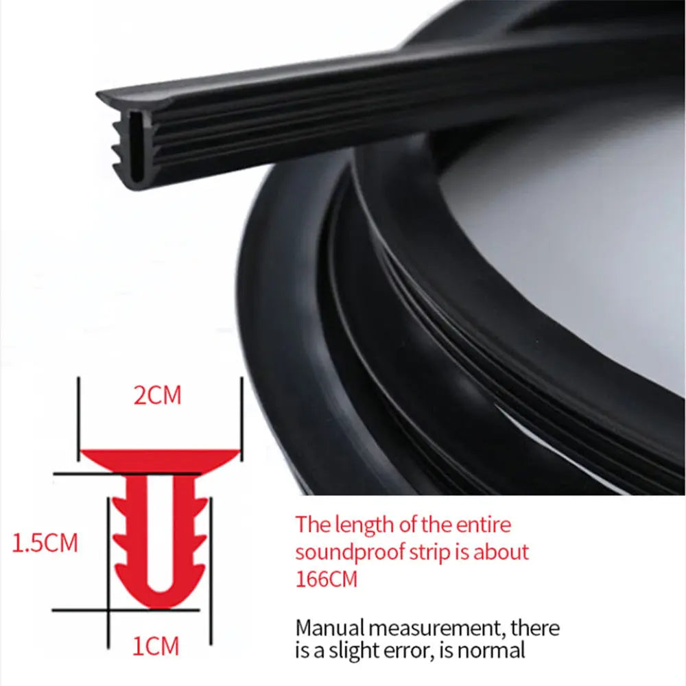 UType 1.6M Car Dashboard Strip Front Windshield Sealing Rubber Strips