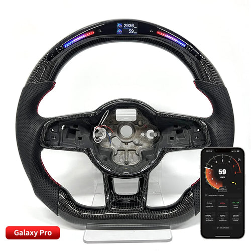 Real Carbon Fiber Steering Wheel For Volkswagen VW Golf MK7 GTI R GTE