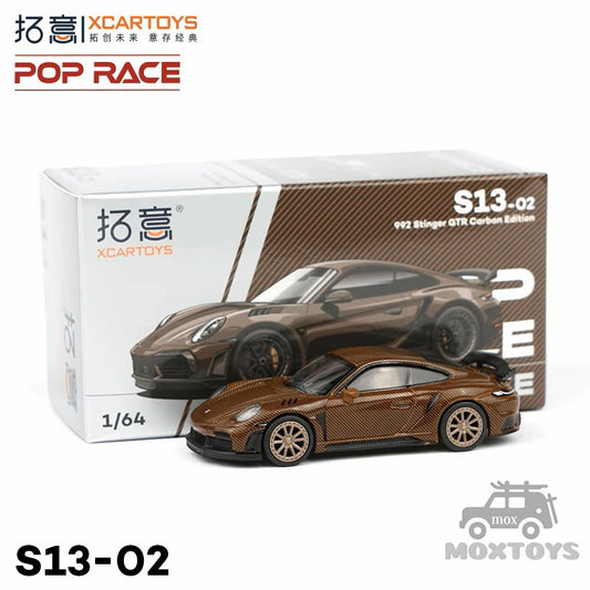 XCarToys x Pop Race 1:64 992 STINGER GTR CARBON EDITION Brown Diecast