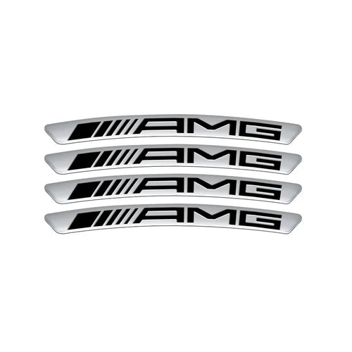 4Pcs Car Styling Wheel Rim Aluminum Logo Sticker For Mercedes benz A B