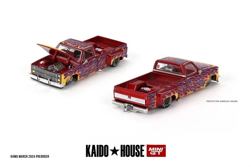 **Preorder**Kaido House x MINI GT 1:64 Silverado Dually on Fire V1