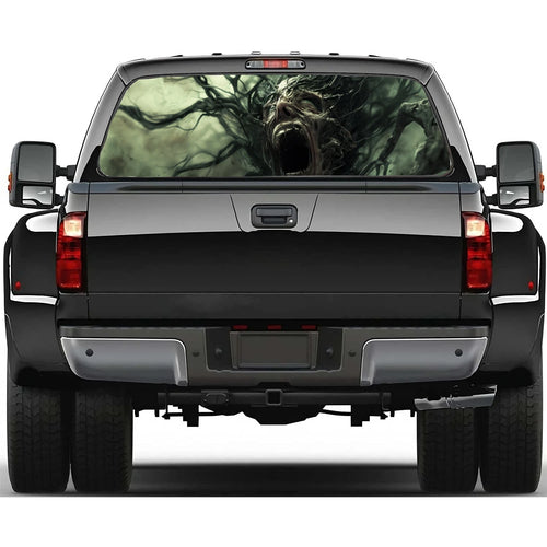 Scary Monster Design Car Rear Window Decal Fit Pickup,Truck,Car