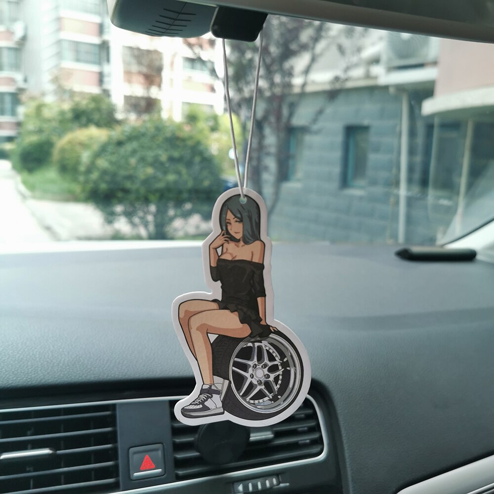 Sex Tire Girl Pendant Car Air Freshener Hanging Rearview Mirror