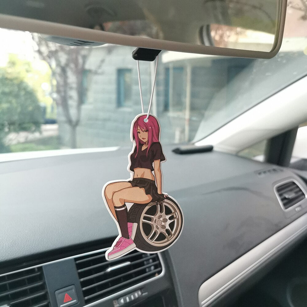 Sex Tire Girl Pendant Car Air Freshener Hanging Rearview Mirror