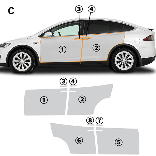 TPU Car Bumper Paint Protection Film for Tesla Model X 2016-2021 2022