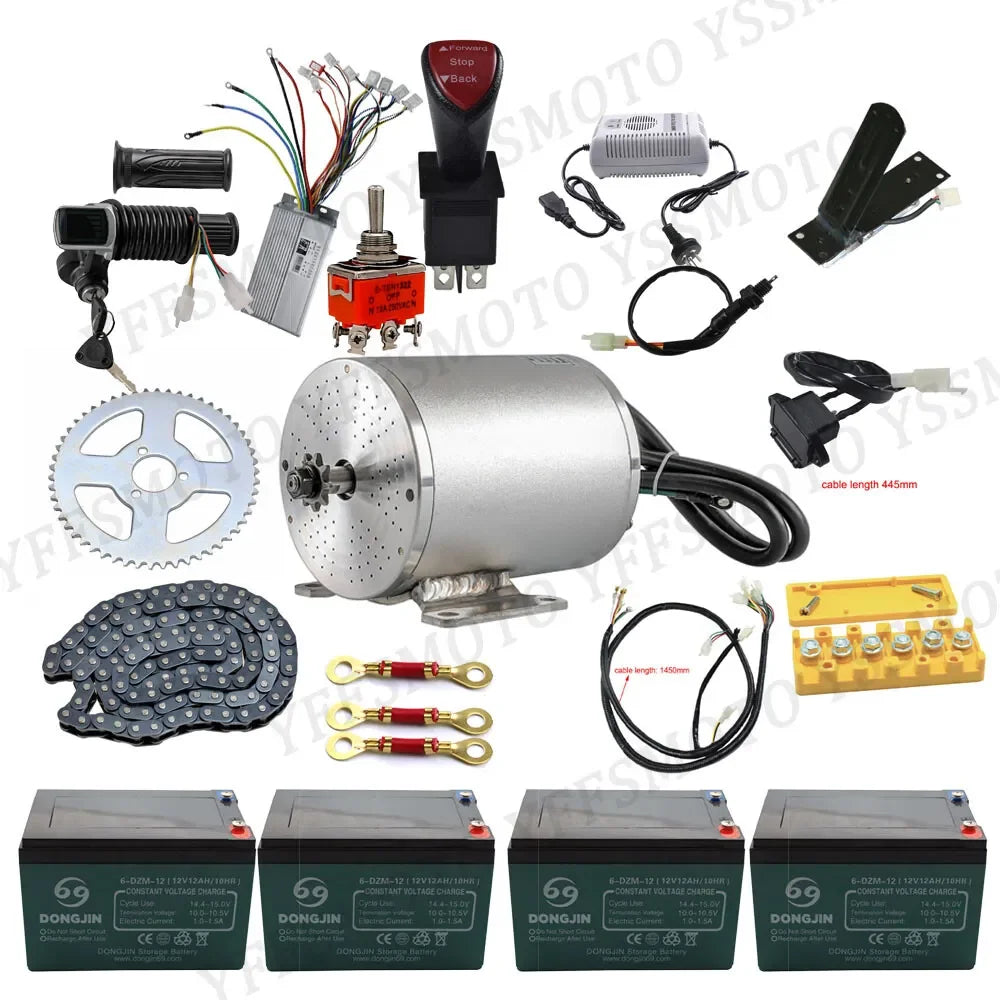 TDPRO 48V 1800W DC Electric Brushless Motor/Controller/Grips/Chain for