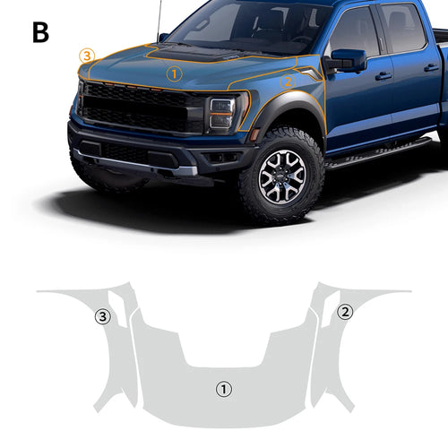 TPU Pre Cut Sticker for Ford F-150 2022 2023 PPF Transparent Clear Kit