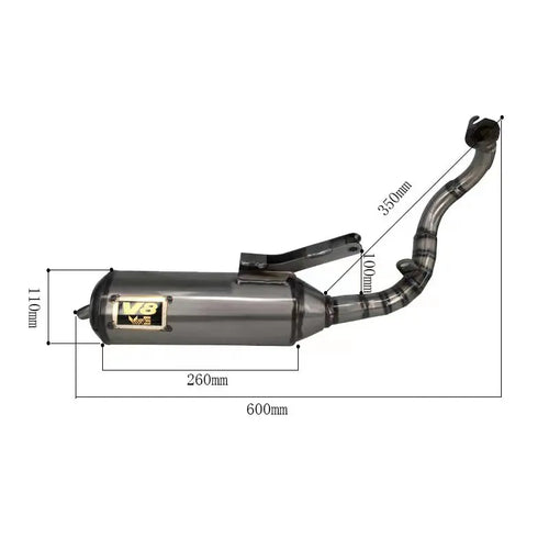 V8 Modified Racing Full Exhaust System For yamaha bws100 4vp exhaust