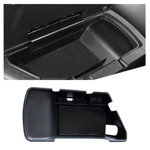 1pcs Car Center Console Organizer Tray  Black Plastic Armrest Storage