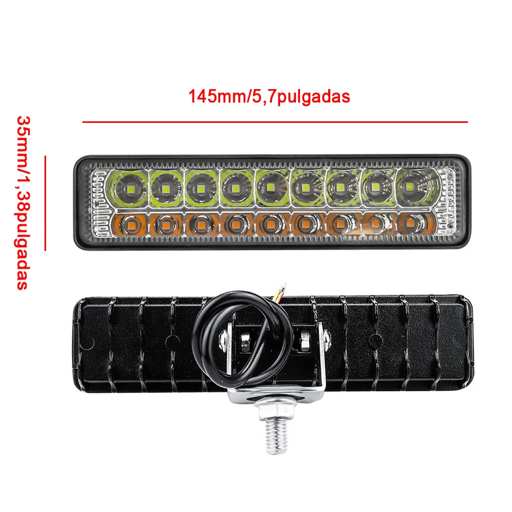 12V 24V 18LED Light Bar 54W Work Light Bar for Car Truck Boat 4x4 Atv