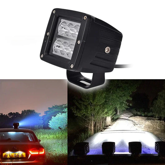 Square Work Light Off-road Vehicle Modified LED Front Spotlight Square