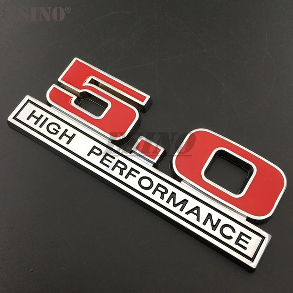 3D 5.0 Car Trunk Zinc Alloy Badge Emblem Car Rear Body Tailgate Fender