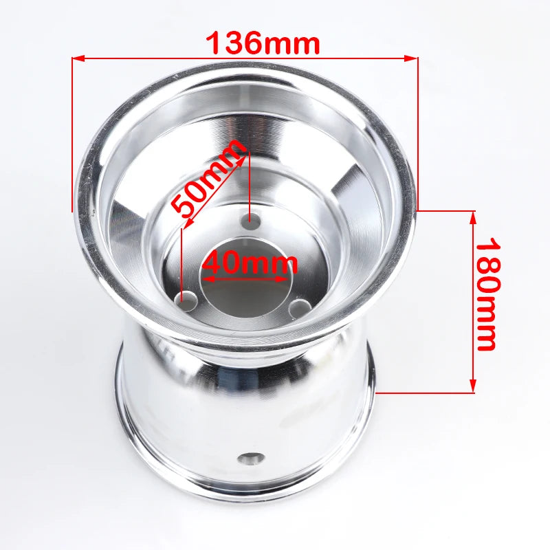 11x7.10-5 11x6.00-5 rear wheel hub 5 '' x 180 mm wide Aluminium alloy