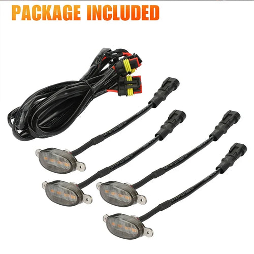 3/4/5/6x Smoked Lens Amber Car Light LED Front Grille Running Lights