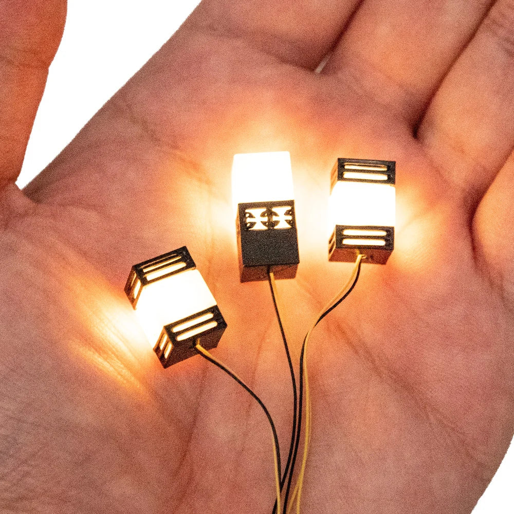 5Pcs Miniature 3v Led Lawn Lamp Model Diy Building Sand Table Garden