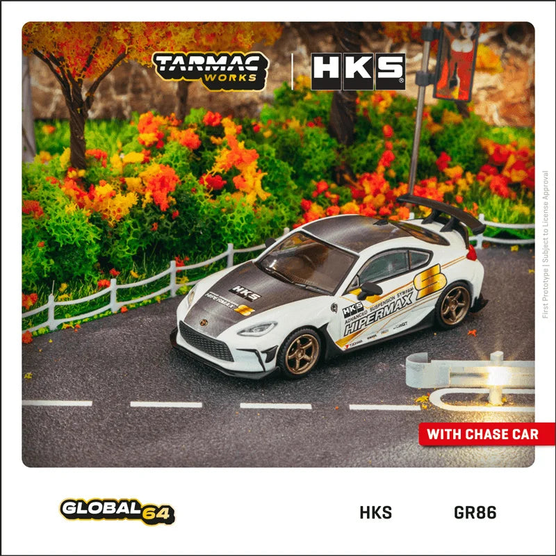 Tarmac Works 1:64 GR86 HKS HIPERMAX Diecast Model Car