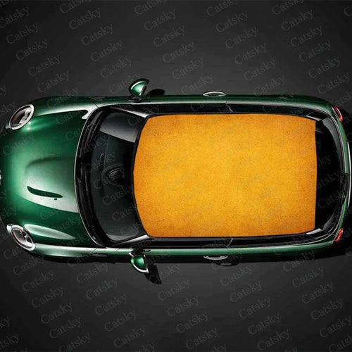 Abstract Green Smoke Car Roof Sticker Wrap Racing SUV Accessories