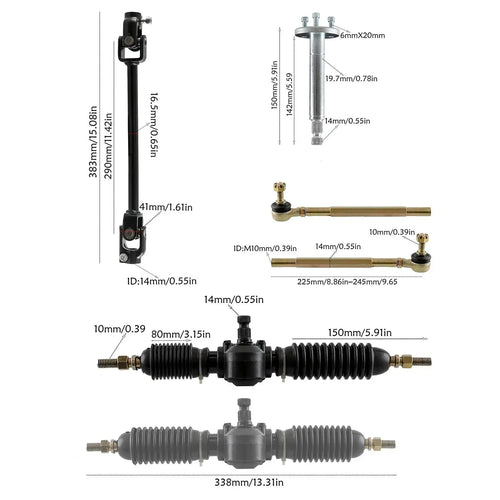 810mm kart  Rear Axle Kits / 5'' Tyre / Steering Wheel /Hub for Go