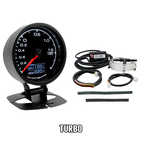 7 Color Turbo Boost Gauge Car Multi LCD Digital Display  Racing Meter