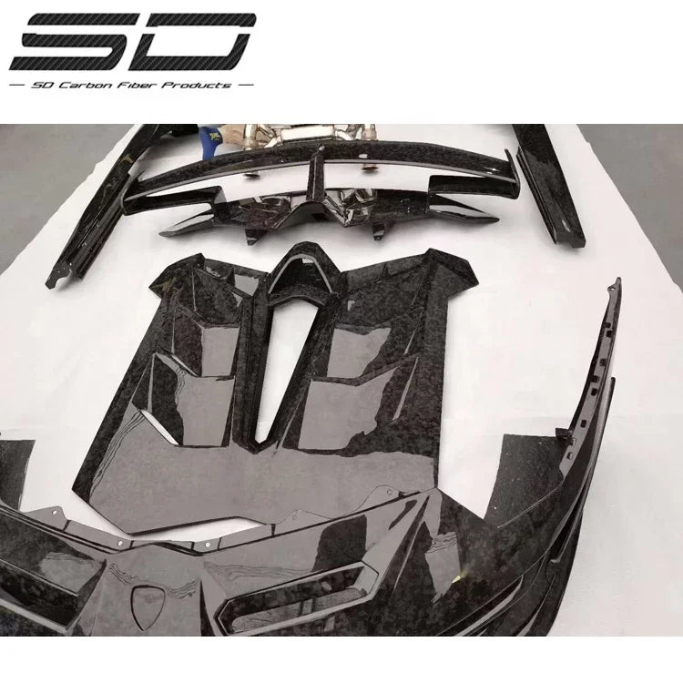 SVJ Style BodyKit 2011-2015 Forged Dry Carbon Fiber Car Bumper For