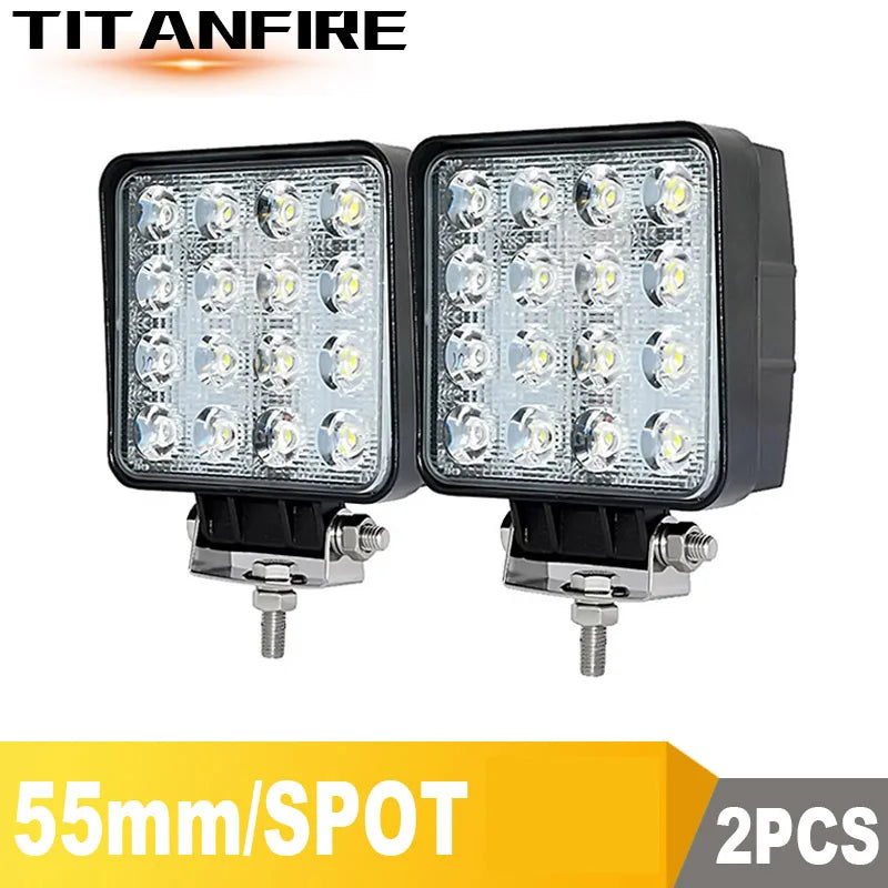 ZK30 DS 4x4 LED Spot/Flood Work light 9-30V Car 48W 6000LM 64W 8000LM