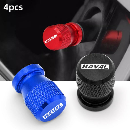 4pcs Custom LOGO Aluminum Car Wheel Tire Valve Cap Covers For Haval H6