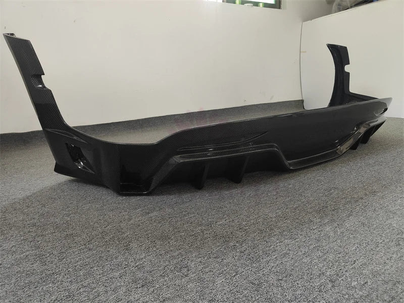 =High quality RZ style 3K carbon fiber rear diffuser for Tesla Model X