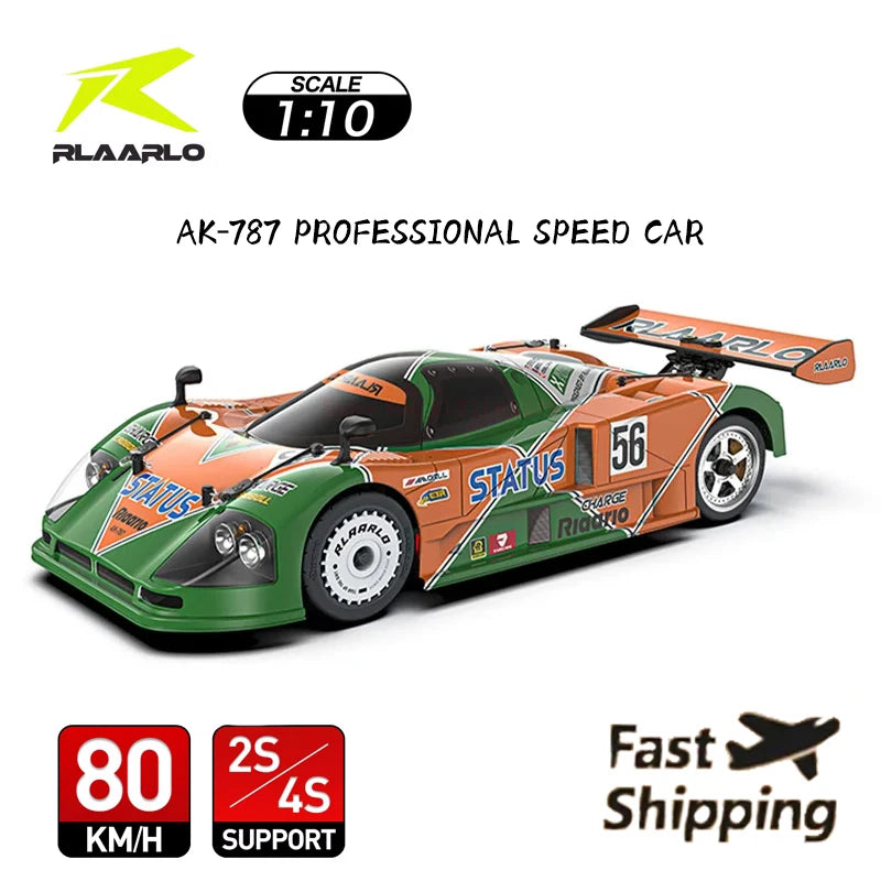 Rlaarlo Ak-787 1/10 Rc Car 2.4g 4wd High Speed Brushless Remote