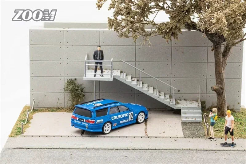 Zoom 1:64 Stagea 1Gen WC34 260RS Wagon HKS#87 Calsonic#12 Lightning#23