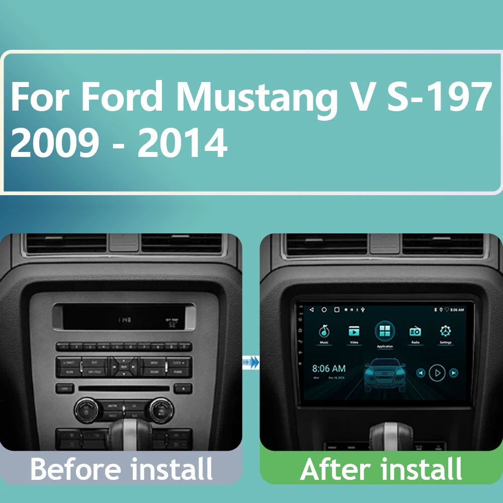 7862 For Ford Mustang V S-197 2009 - 2014 Android Auto Car Radio